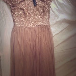 Adrianna Papell Sequined Tulle A-line Gown